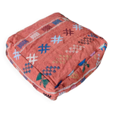 Pouf berbère orange bohème
