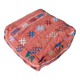 Bohémian orange Berber pouf