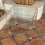 Coffee table Roche Bobois, 1970, plexiglass and glass