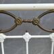 Art Deco brass almond metal bed 120x190