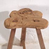 Antique stool in wabi-sabi style (c.1900) #8