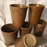 6 Digoin sandstone glasses