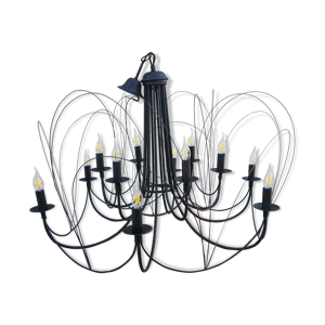 lustre noir en métal