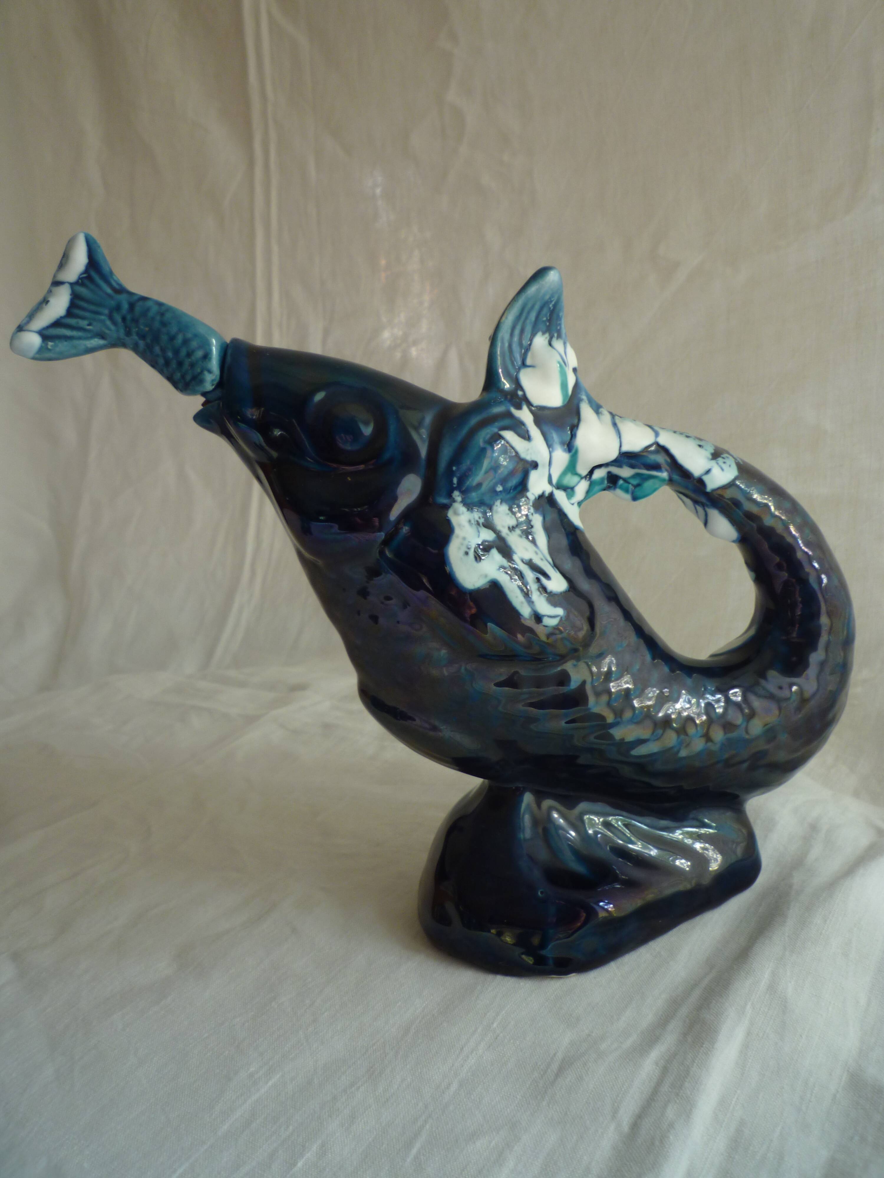 Fish liqueur service, 7 pièces