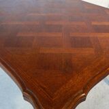 Extendable rectangular table with Italian extension cords