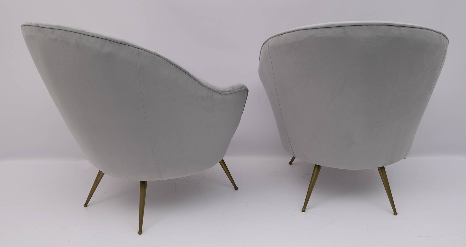 Canapé courbé et deux fauteuils italiens de style mid-century moderne de Federico Munari, 50