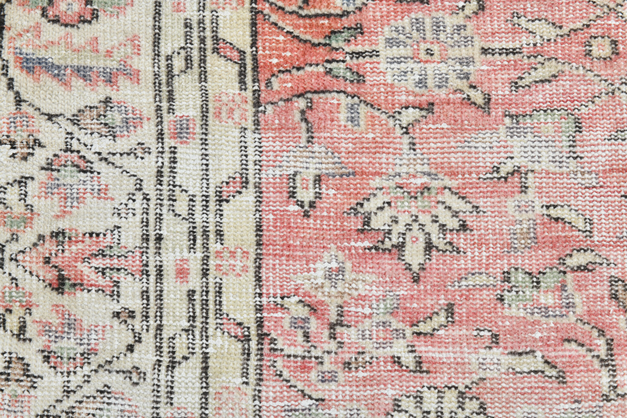 2x9 shabby chic vintage runner rug, 74x265cm