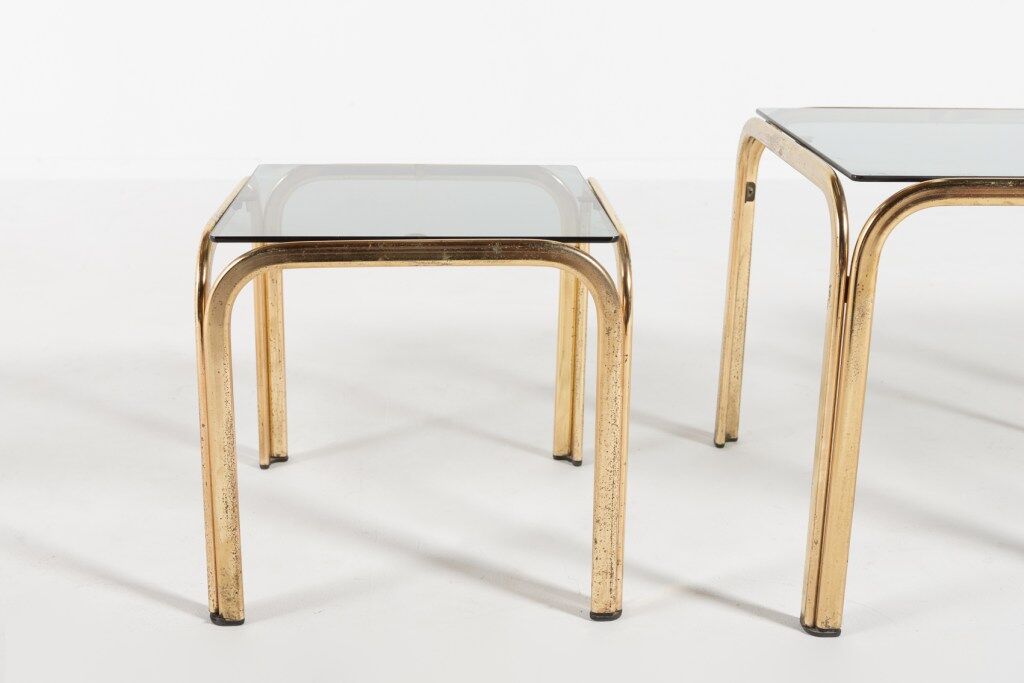 Modern Italian trundle side tables, 1970