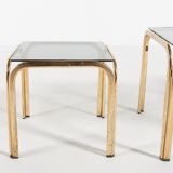 Modern Italian trundle side tables, 1970