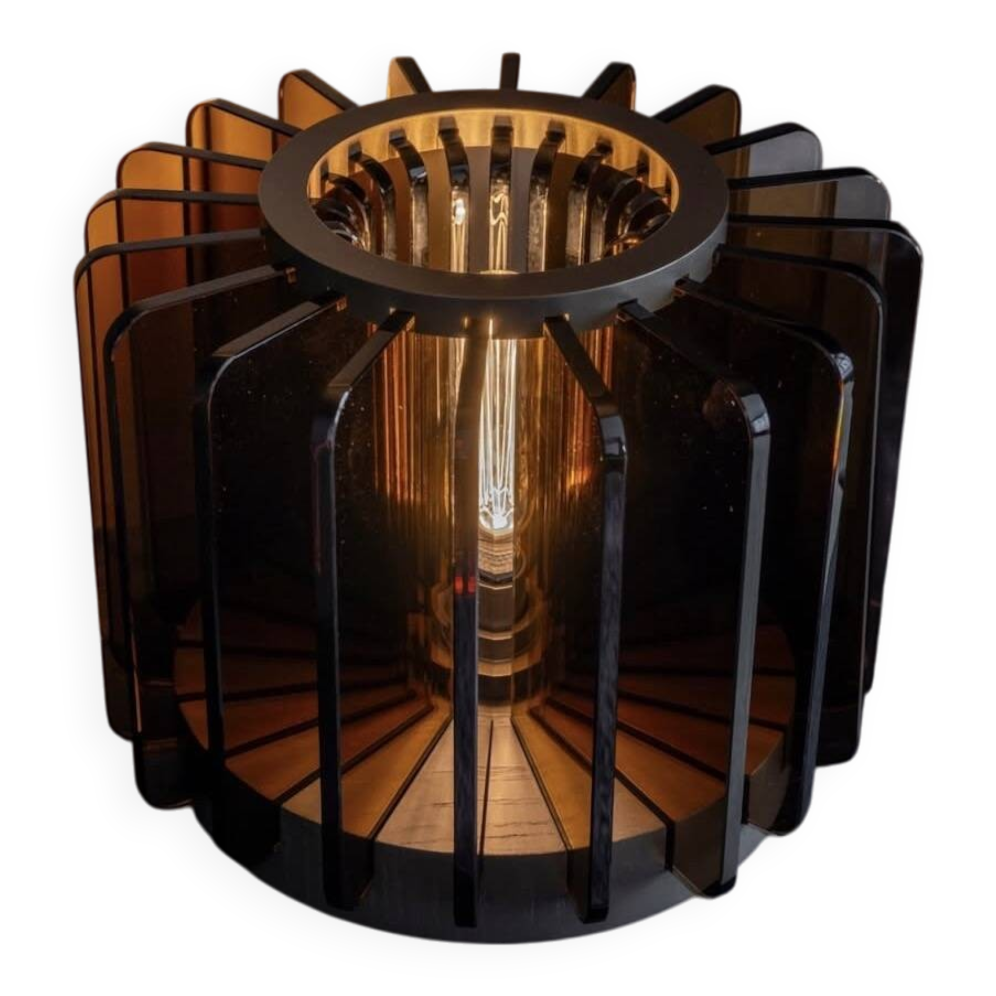 Lamina S Brown Design Table Lamp by Eve