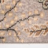 3x7 Cream & Brown Oriental Vintage Rug, 108x207Cm