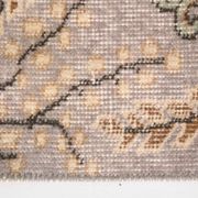 3x7 Cream & Brown Oriental Vintage Rug, 108x207Cm