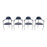 4 chaises de salle à manger 'Marilyn Stiletto' italiennes des années 1970