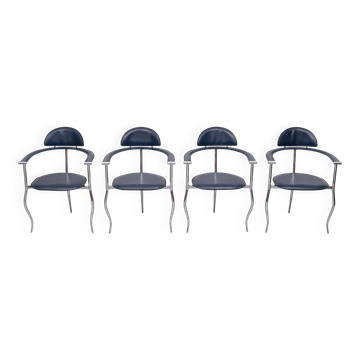 4 Italian Arrben 'Marilyn Stiletto' dining chairs 1970s