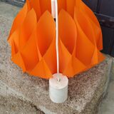 Suspension lamp by Lars Schioler butterfly model Hoyrup Light plastic editor orange 1968