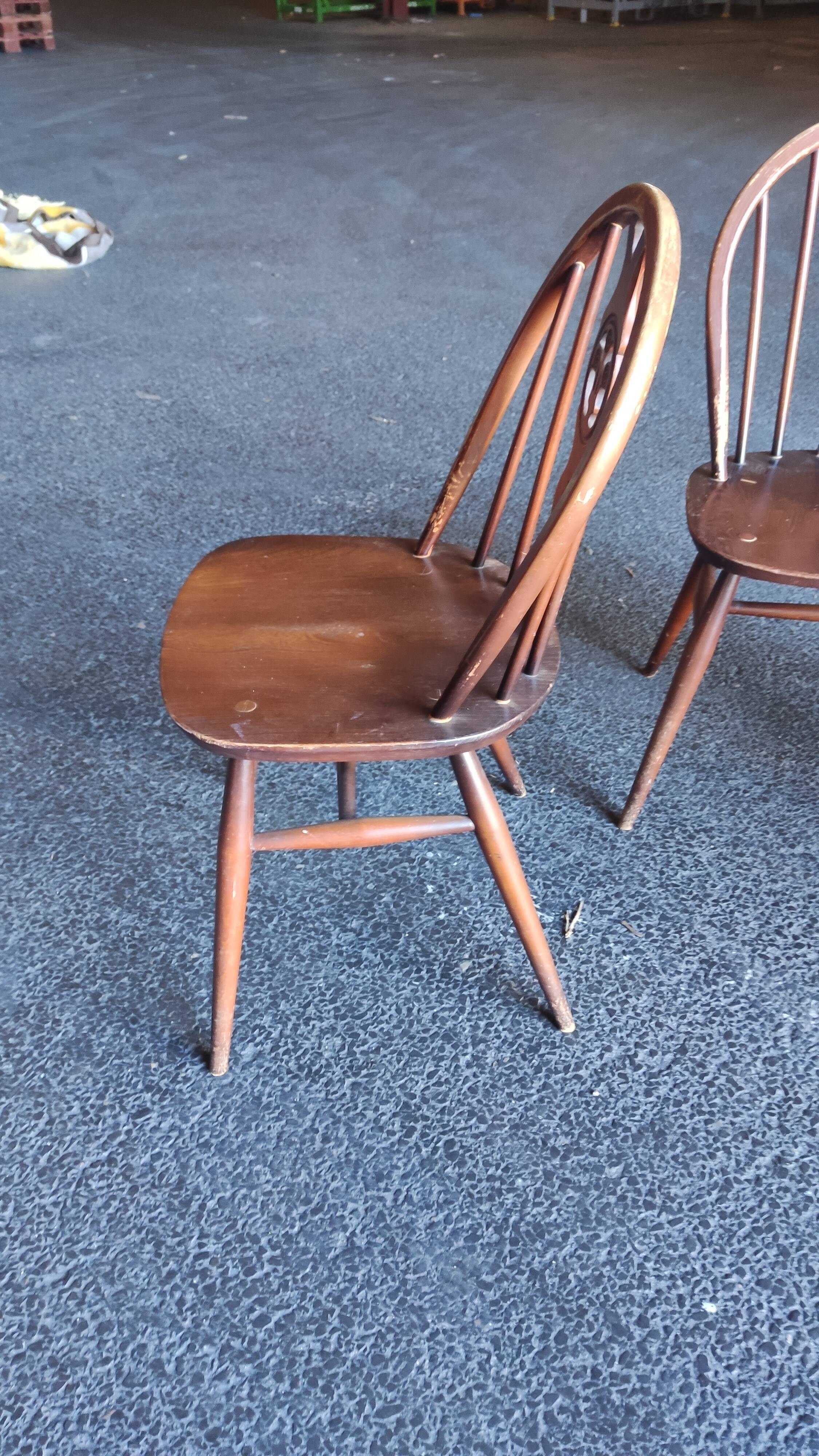 Série de 4 chaises Ercol des années 60