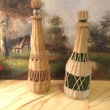 Vintage rattan bottle