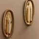 Vintage Swedish Oval Brass Wall Sconces