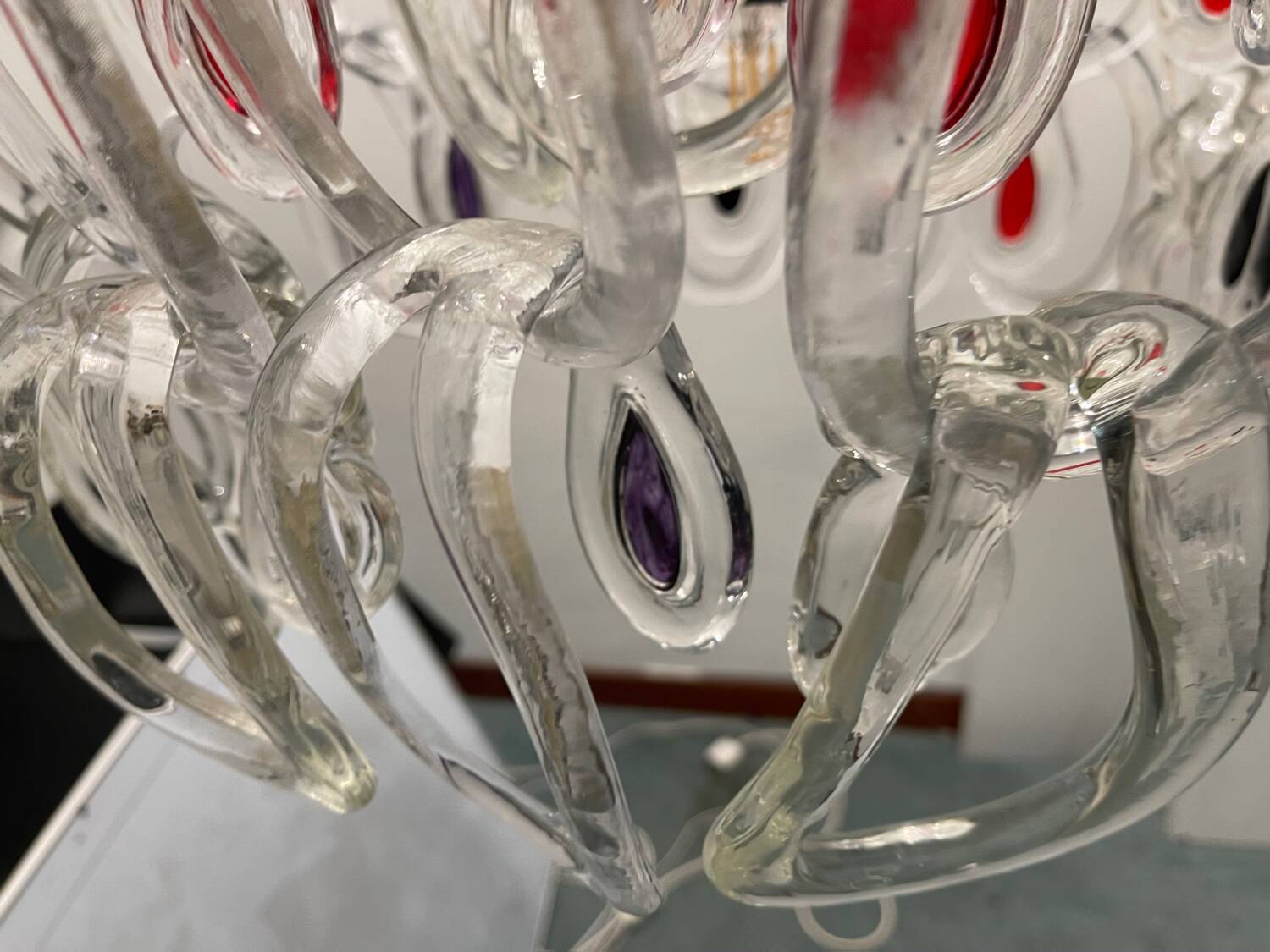 Grand lustre Murano Giogali Link par Mangiarotti Angelo 1970