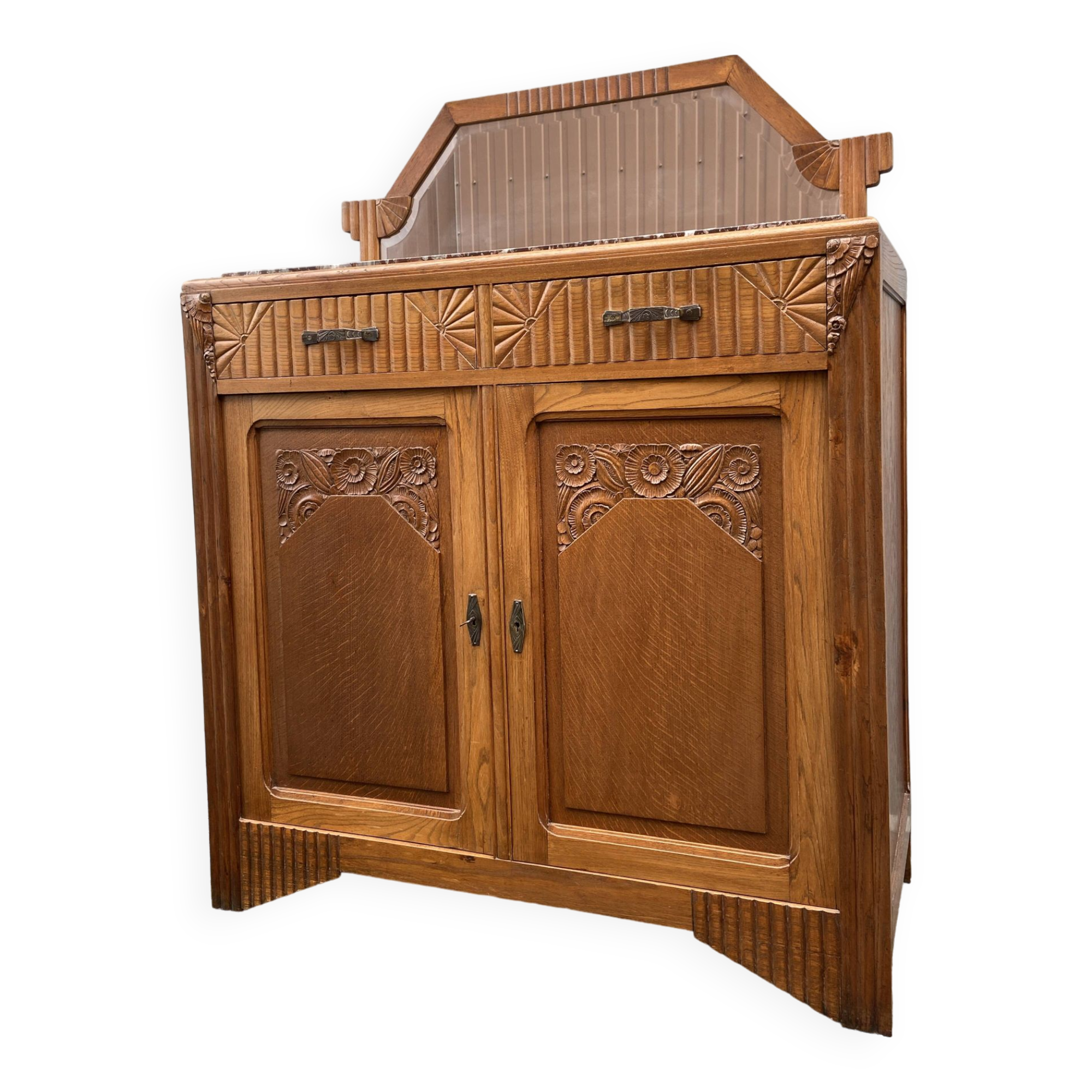 French Art Deco buffet in solid wood