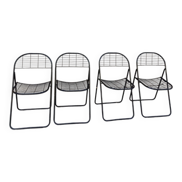 Set of 4 minimalist chairs "Åland" Niels Gammelgaard 1980