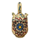 polychrome floral-decorated jug in glazed ceramic
