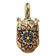 polychrome floral-decorated jug in glazed ceramic