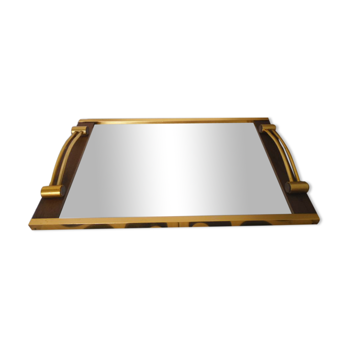 Mirror top wood and copper metal