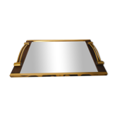 Mirror top wood and copper metal
