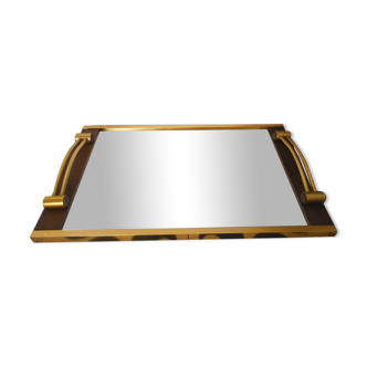 Mirror top wood and copper metal