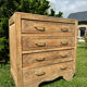 Vintage carved solid wood chest of drawers – 4 drawers