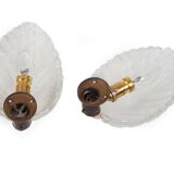 Paire d'appliques feuille Barovier Murano