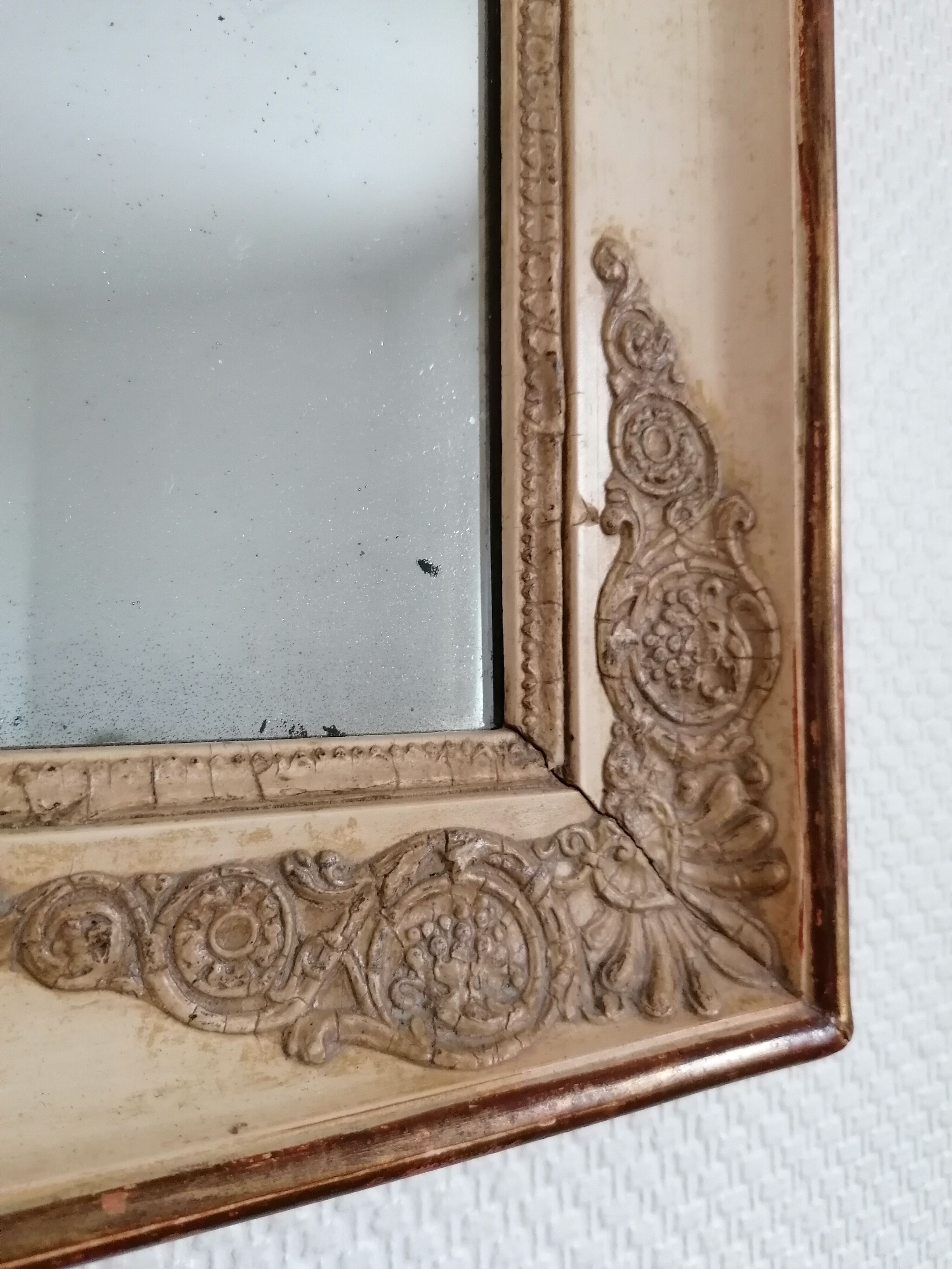 Mirror restoration tin mercury 34x40cm