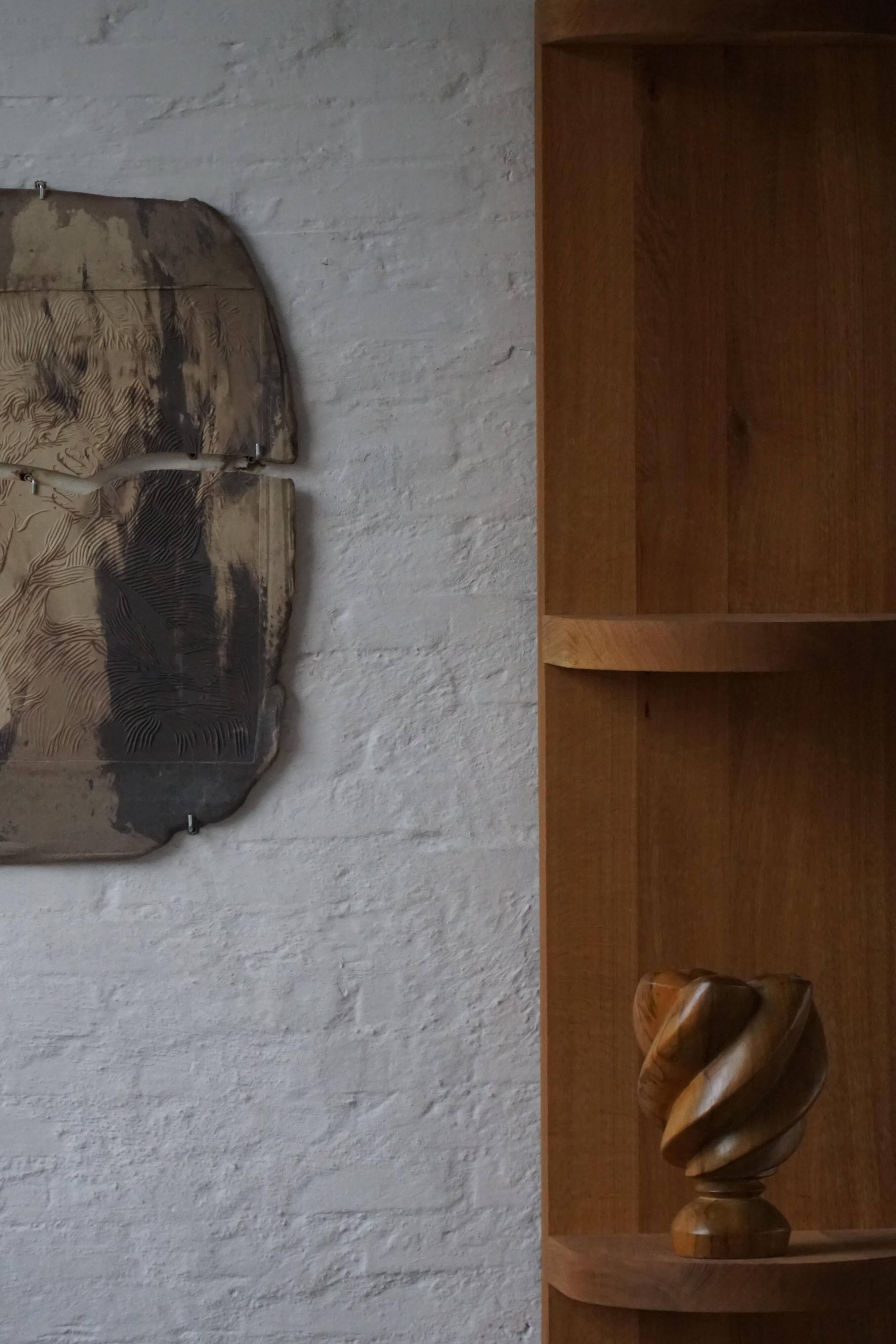 Scandinavian decorative wooden vase from the mid-20th century, 1960s.