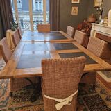 Set of two tables and eight chairs