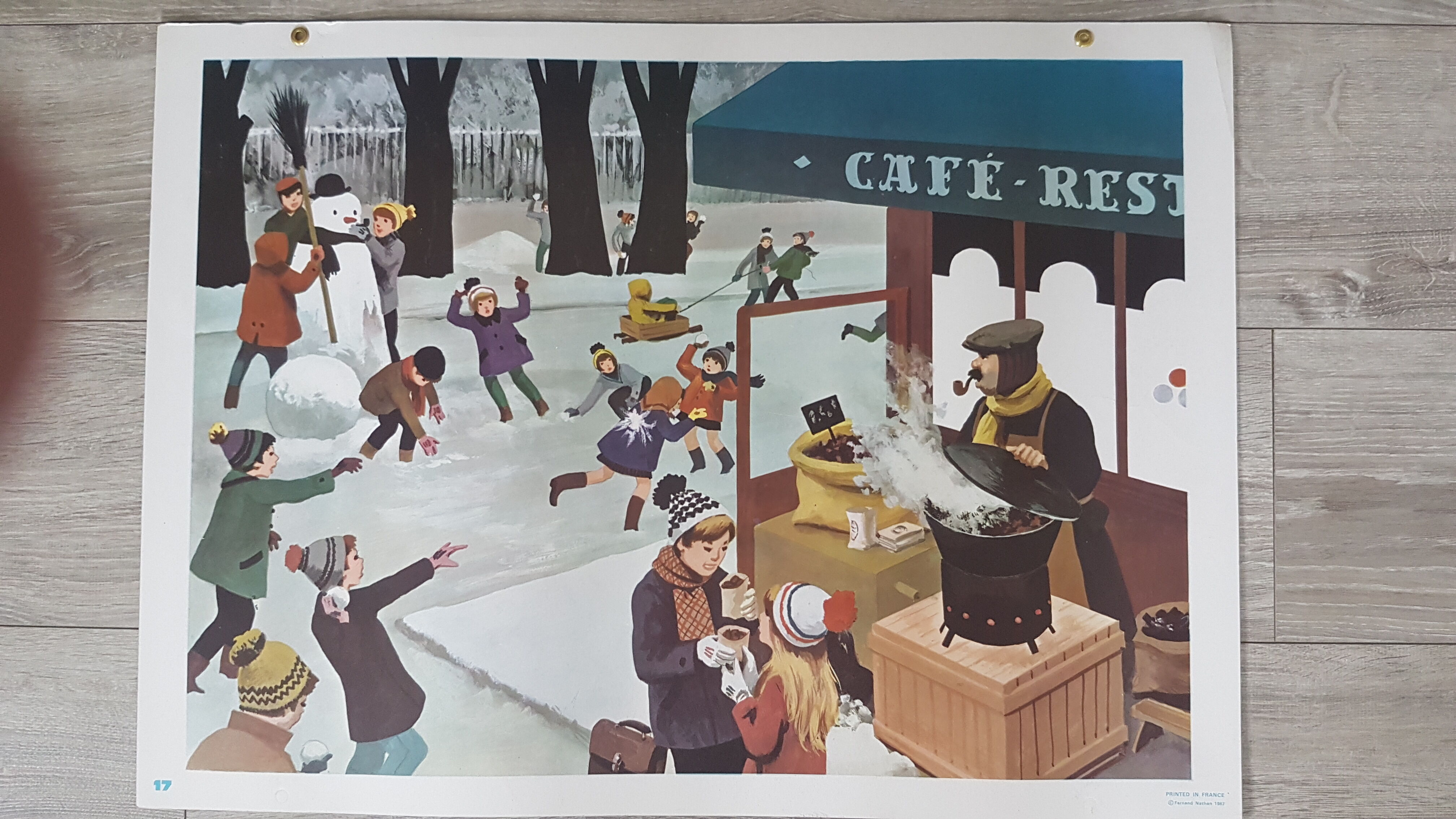 School posters scenes of life - fernand nathan 1967