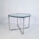 Table d'appoint en verre et chrome de Mies Van Der Rohe pour Knoll, vers 1970