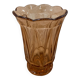 Vase tulipe rose 1950 en verre soufflé