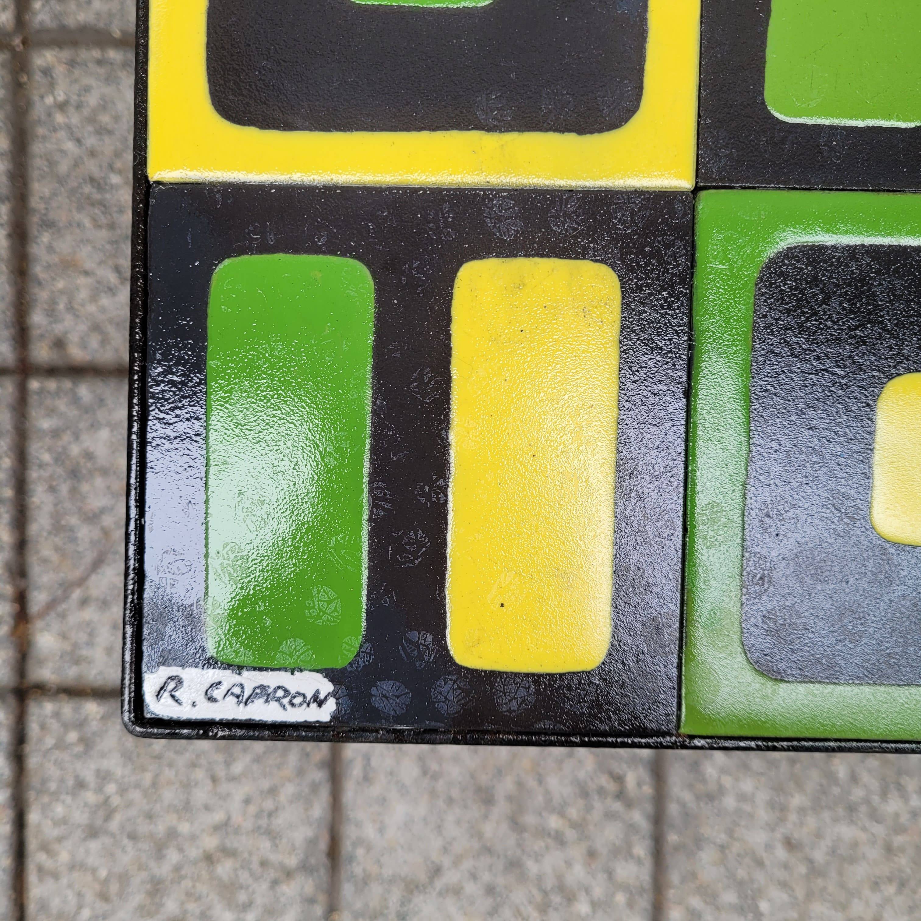 Coffee table, Vallauris ceramic, Roger Capron, 1960s