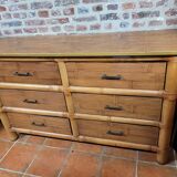 Bamboo chest of drawers