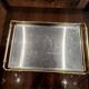 Rectangular brass and metal tray, 70s