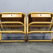 Pair of bamboo bedside tables by Kenneth Bergenblad for DUX, 1960s