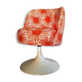 Chaise orange pivotante années 60/70