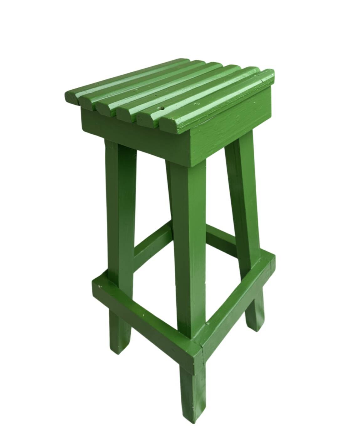 Painted wooden stool