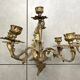 Pair of 5-light gold wall candlesticks
