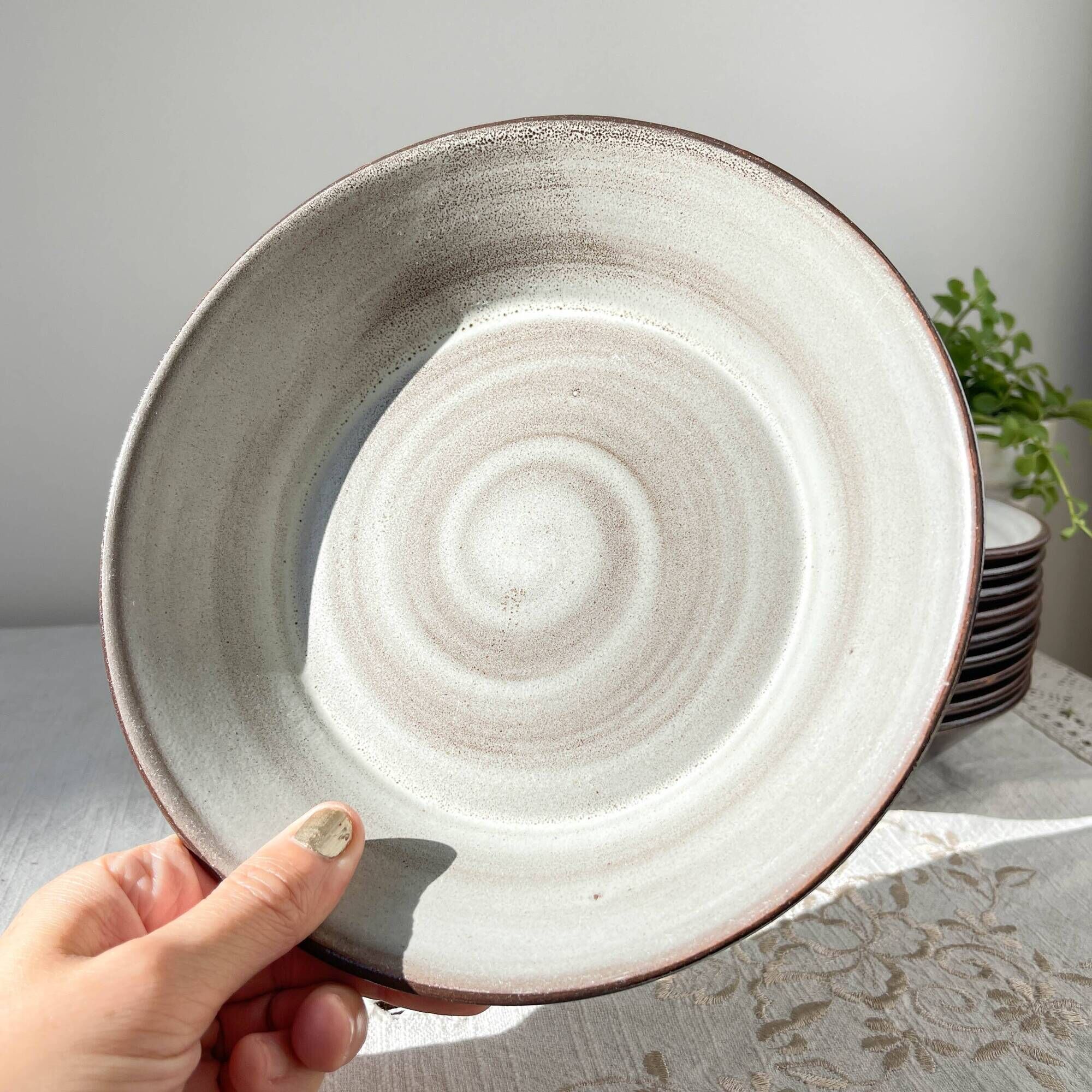 Vintage ceramic soup plates and tureen