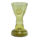 Mid-century modern vase, olive glass, Poland, 1970s.