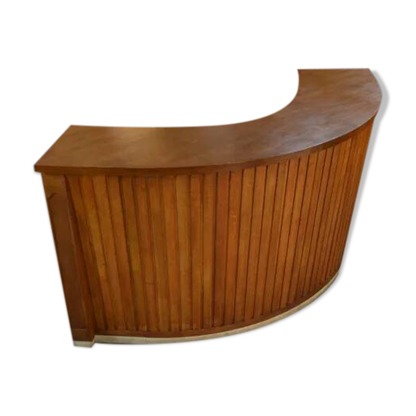1950s curved oak counter/bar