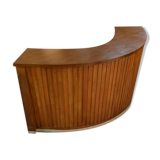 1950s curved oak counter/bar