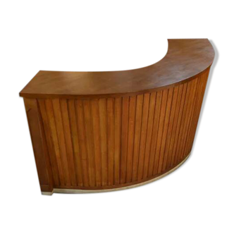 Comptoir, bar en chêne courbé, 1950